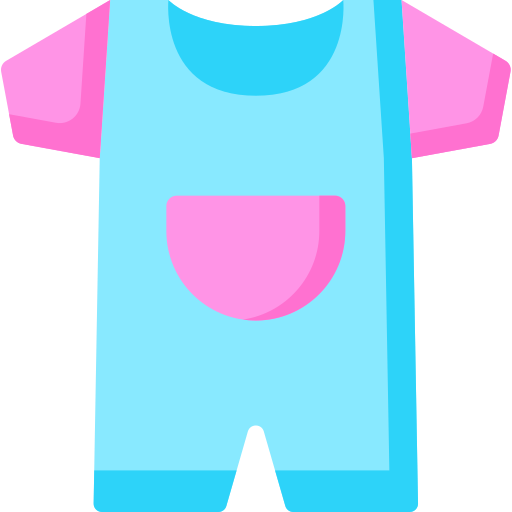 pink baby clothes clipart