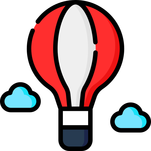 Hot air balloon Special Lineal color icon