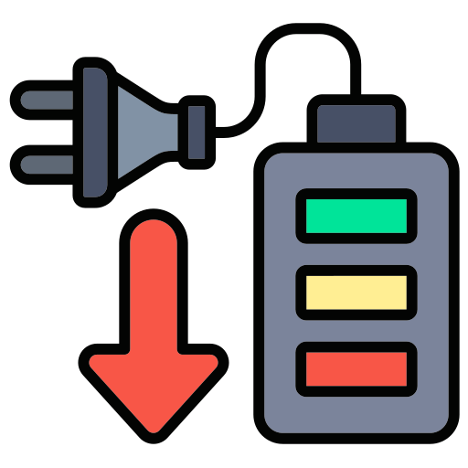 batería baja icono gratis