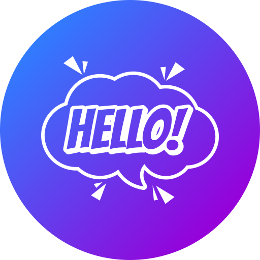Hello free icon