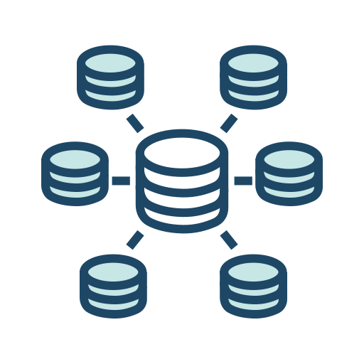 base de datos distribuida icono gratis