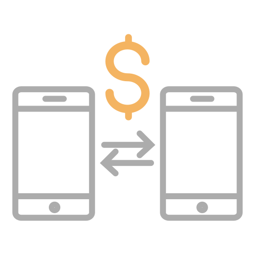 transferencia en línea icono gratis