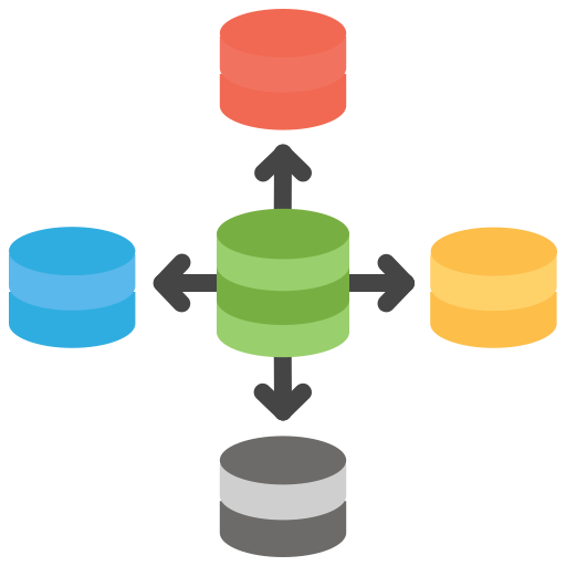 base de datos distribuida icono gratis