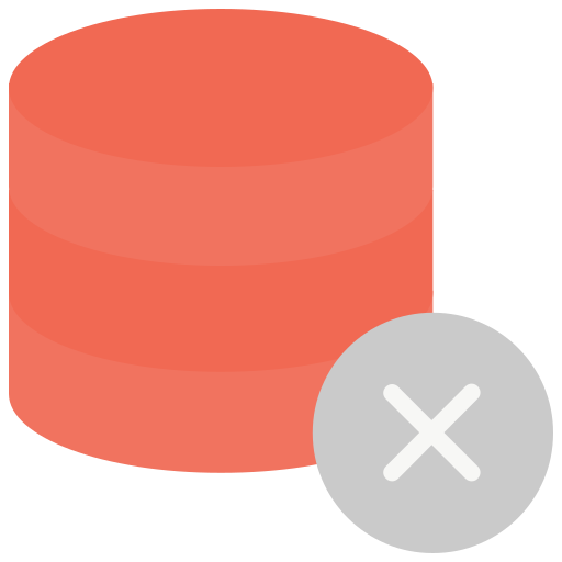 eliminar base de datos icono gratis