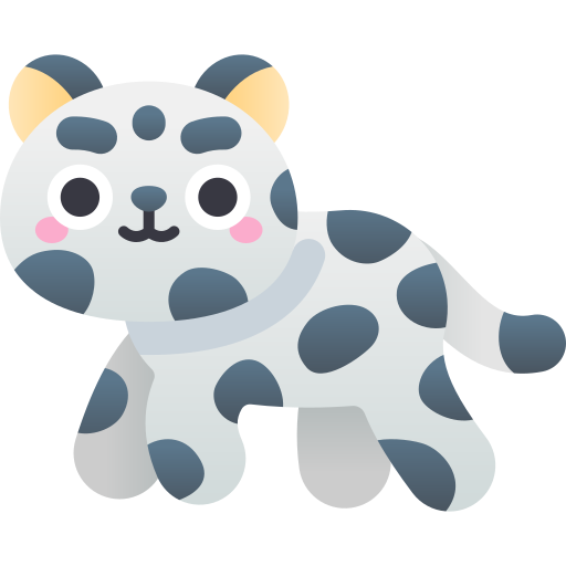 leopardo de nieve icono gratis