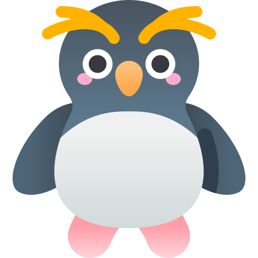 pingüino penacho amarillo del sur icono gratis