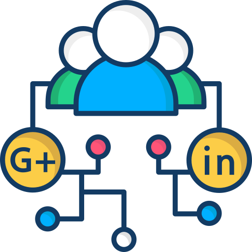 medios de comunicación social icono gratis