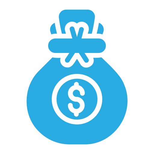 sac d'argent Icône gratuit