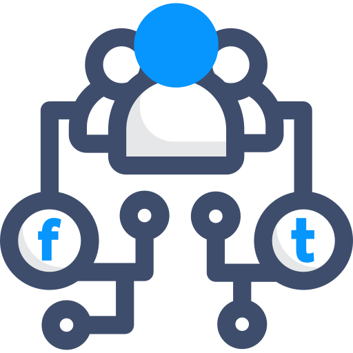 medios de comunicación social icono gratis