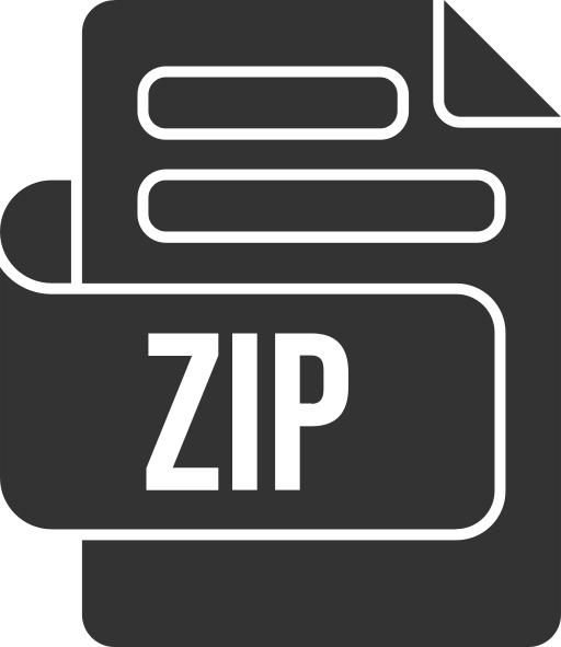 formato de archivo zip icono gratis