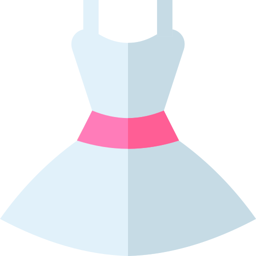 Wedding dress Basic Straight Flat icon