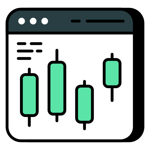 gráfico en línea icono gratis