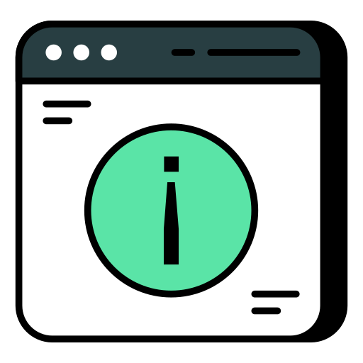 información en línea icono gratis