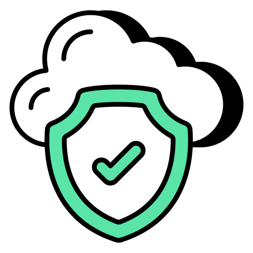 protección en la nube icono gratis