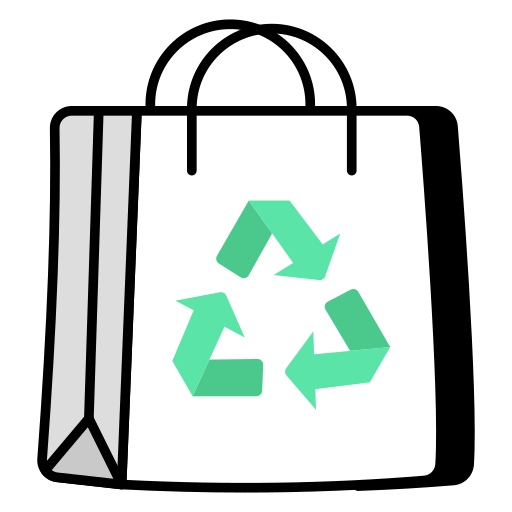 reciclaje de bolsas icono gratis