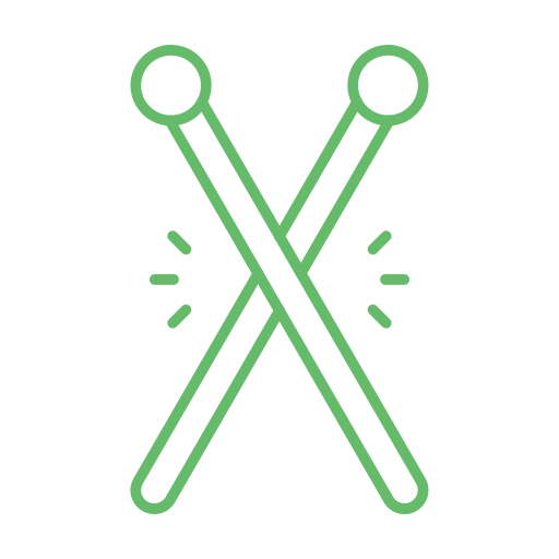 baquetas icono gratis