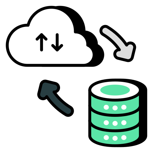 sincronización de datos icono gratis