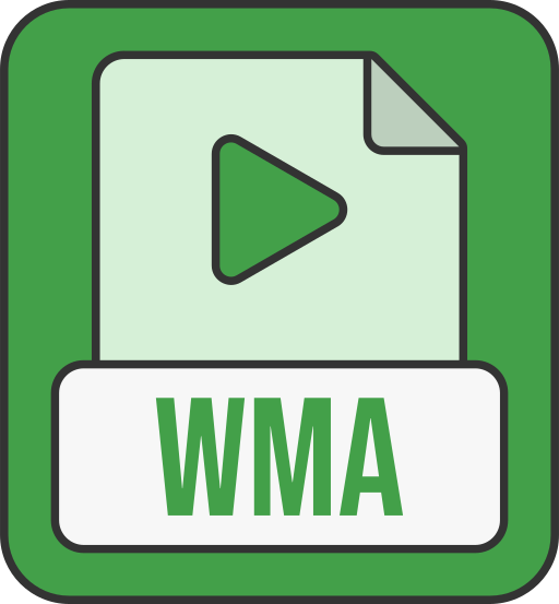 formato de archivo wma icono gratis