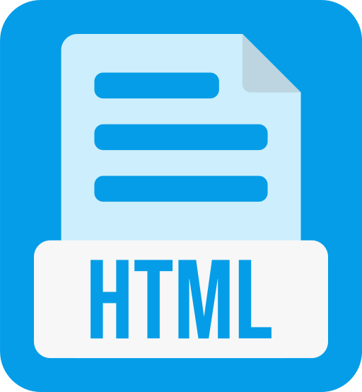 formato de archivo html icono gratis