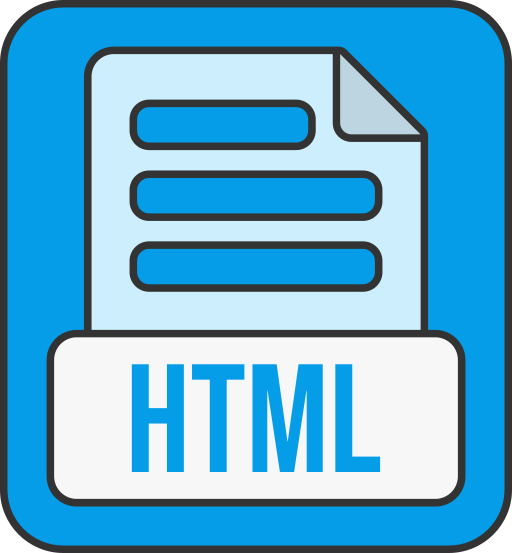 formato de archivo html icono gratis