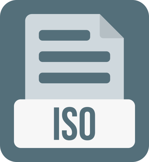 formato de archivo iso icono gratis