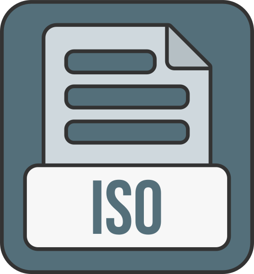 formato de archivo iso icono gratis