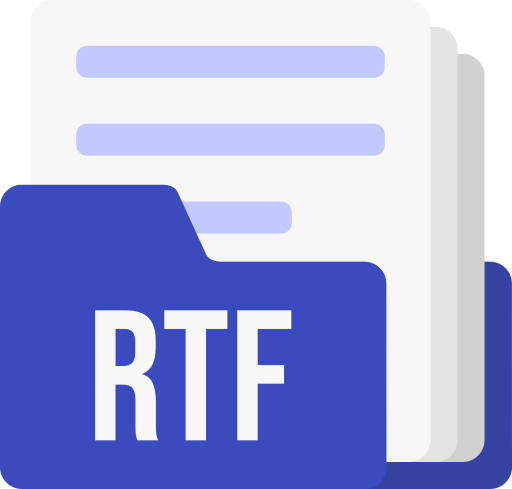 formato de archivo rtf icono gratis