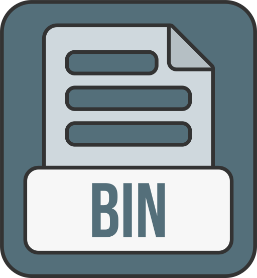 formato de archivo bin icono gratis