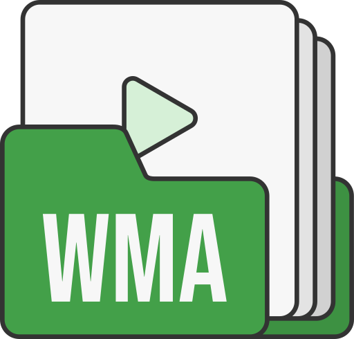 formato de archivo wma icono gratis