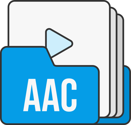 formato de archivo aac icono gratis