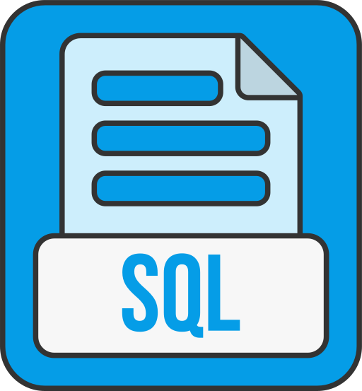 formato de archivo sql icono gratis