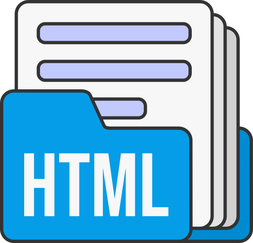 formato de archivo html icono gratis