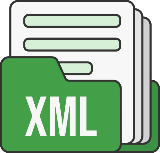 formato de archivo xml icono gratis