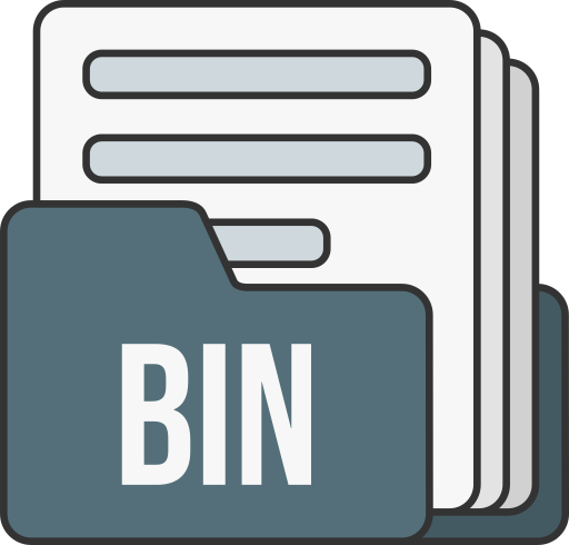 formato de archivo bin icono gratis