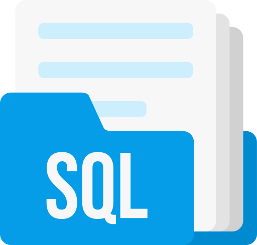 formato de archivo sql icono gratis