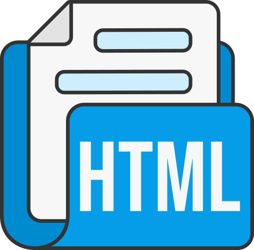 formato de archivo html icono gratis