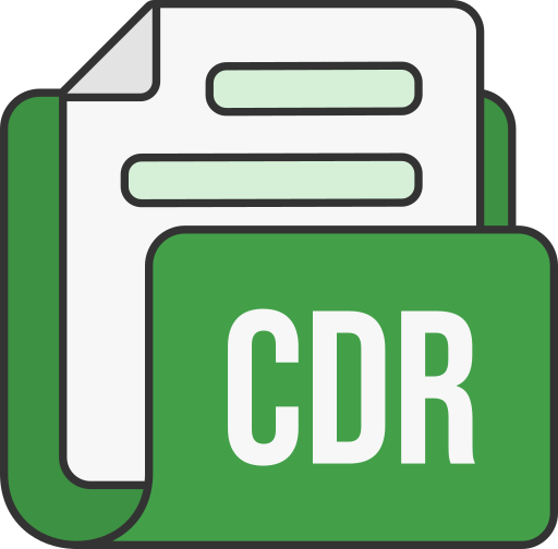 formato de archivo cdr icono gratis