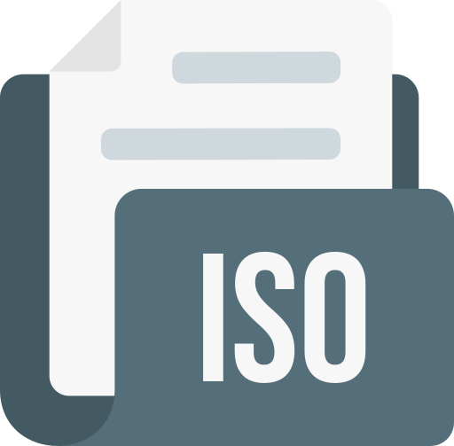 formato de archivo iso icono gratis