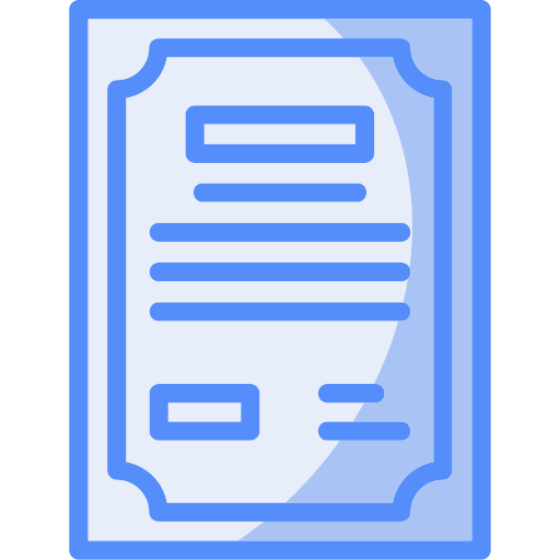 Certificate free icon