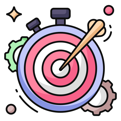 objetivo en línea icono gratis