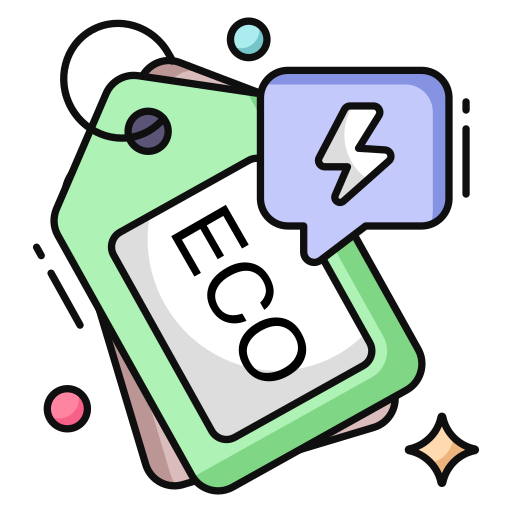 Étiquette écologique Icône gratuit