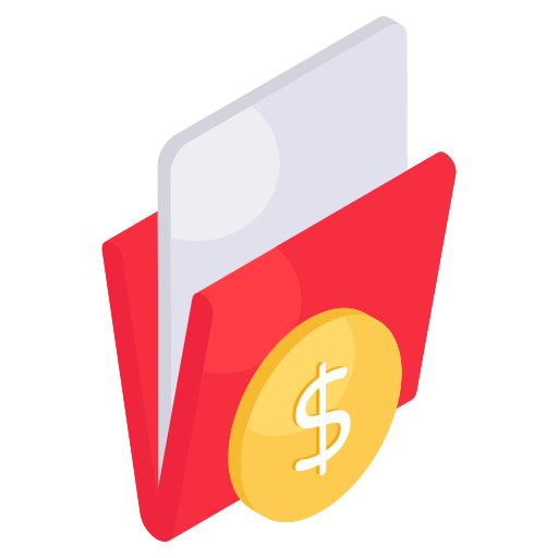 carpeta financiera icono gratis