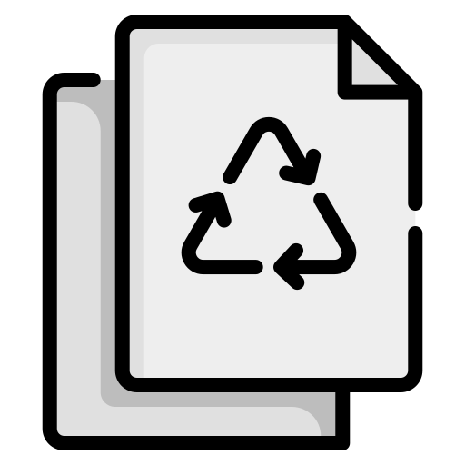 reciclaje de papel icono gratis