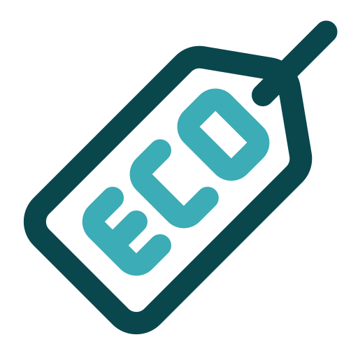 etiqueta ecológica icono gratis