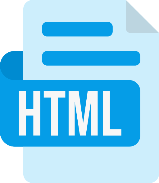 formato de archivo html icono gratis