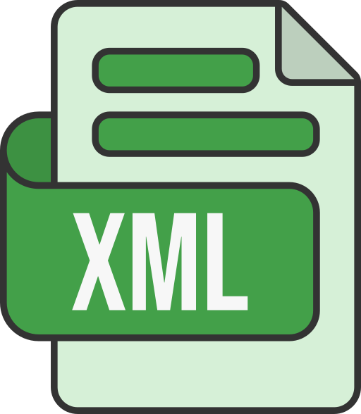 formato de archivo xml icono gratis