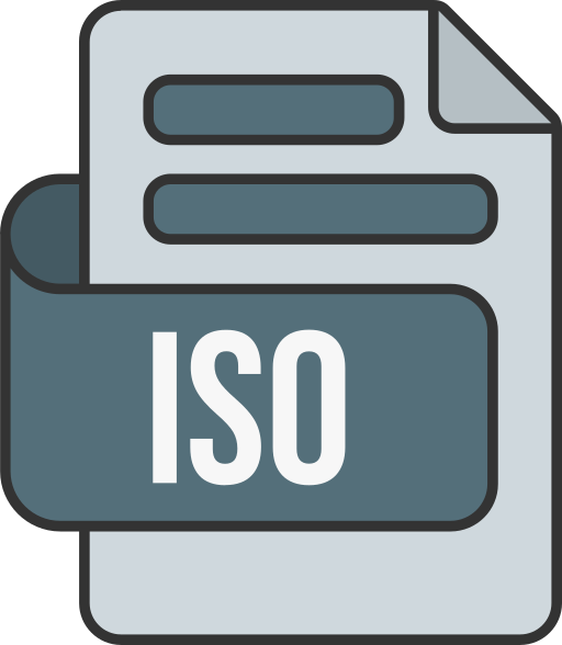 formato de archivo iso icono gratis