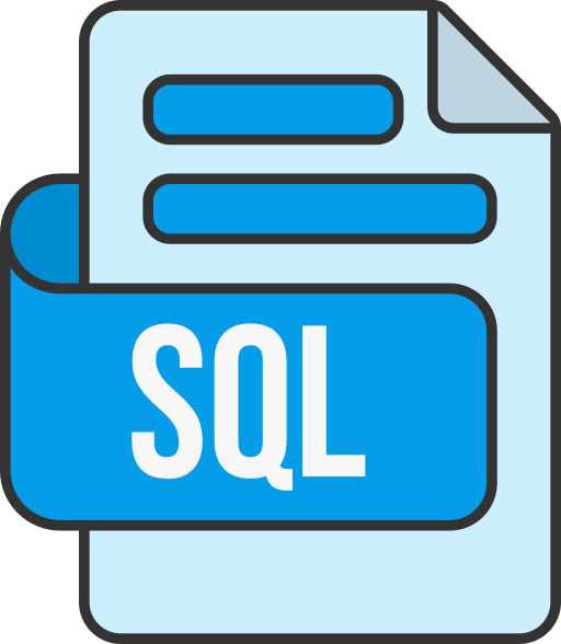 formato de archivo sql icono gratis