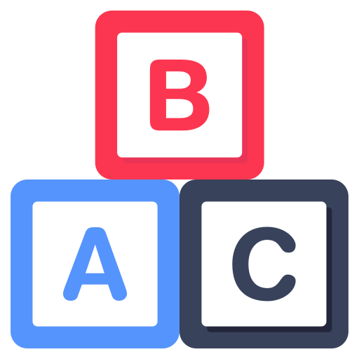 bloques abc icono gratis