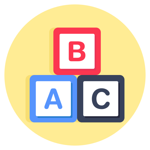 bloques abc icono gratis